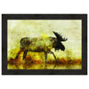 Happy Moose I Framed Canvas