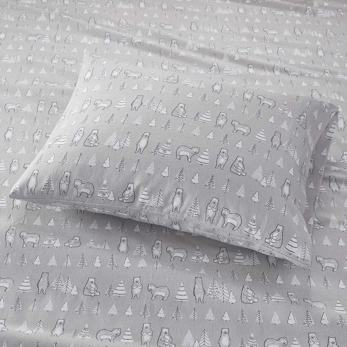 Winter Bears Flannel Sheet Set - Twin XL