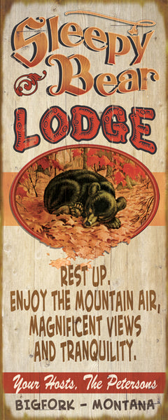 Sleepy Bear Sign