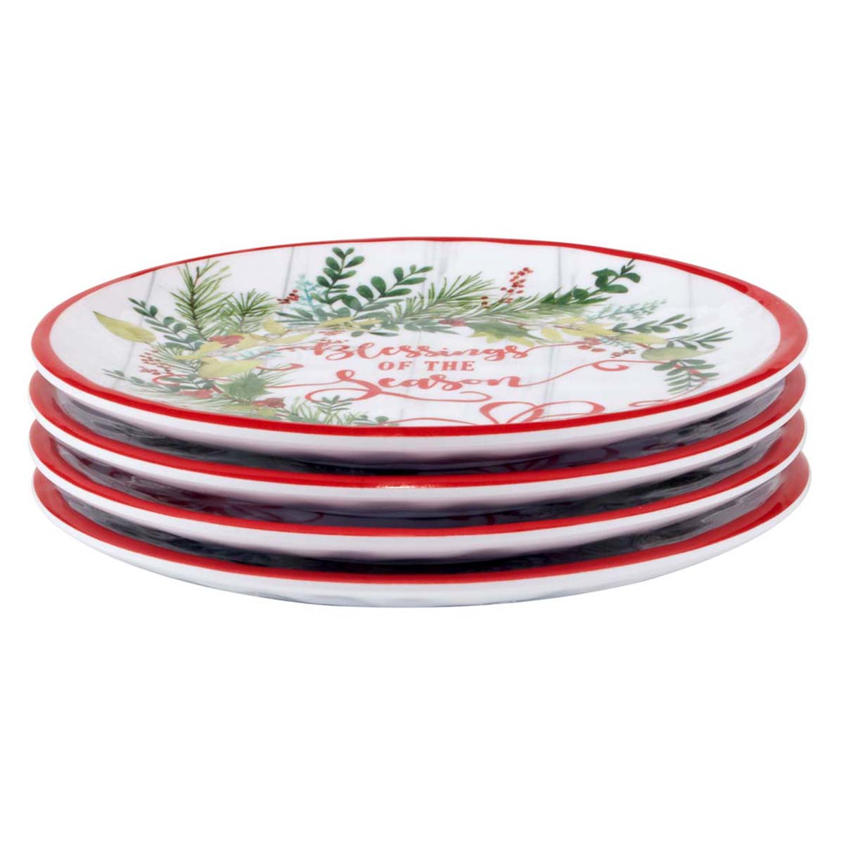 Forest Christmas Canape Plates - Set of 4
