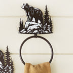 Rocky Ridge Bear Metal Towel Ring - SALE