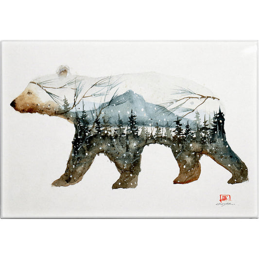 Forest Bear Metal Box Wall Art