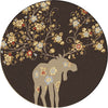 Moose Blossom Chocolate Rug - 8 Foot Round