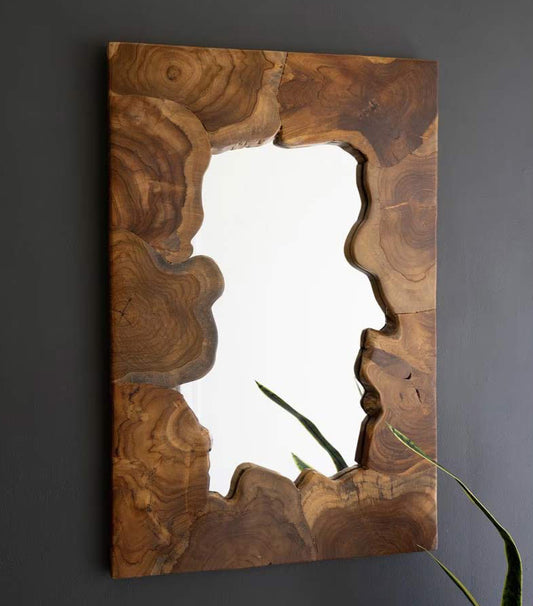Live Edge Teak Mirror