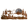 Fly Fishing Burnished Metal Wall Art