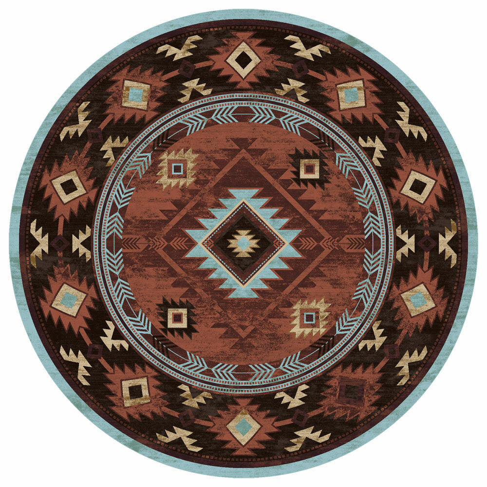 Whiskey River Rust Rug - 8 Ft. Round
