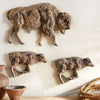 Buffalo Roam Wall Sculptures (3pc)