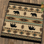 Wampum Bears Rug - 8 Ft. Square