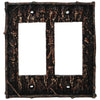 Pine Bark Double Rocker Switch Plate