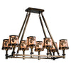 Yakama Pine 8-Light Oblong Chandelier