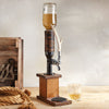 Single Whiskey Tower with Brindle Cowhide & Antler Tap