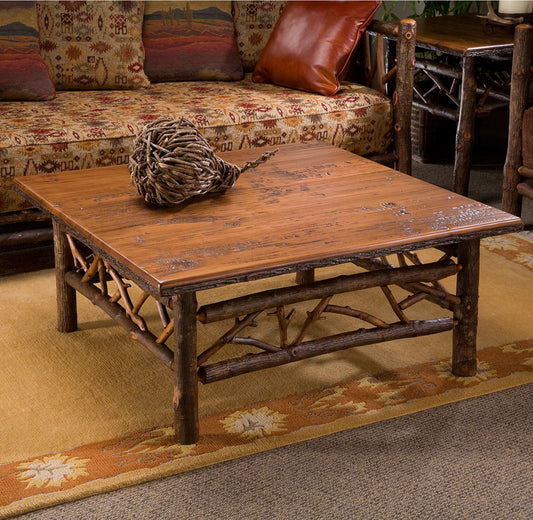 Black Forest Hickory Woodsman Cocktail Table