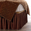 Copper Luxe Velvet Bedskirt - King