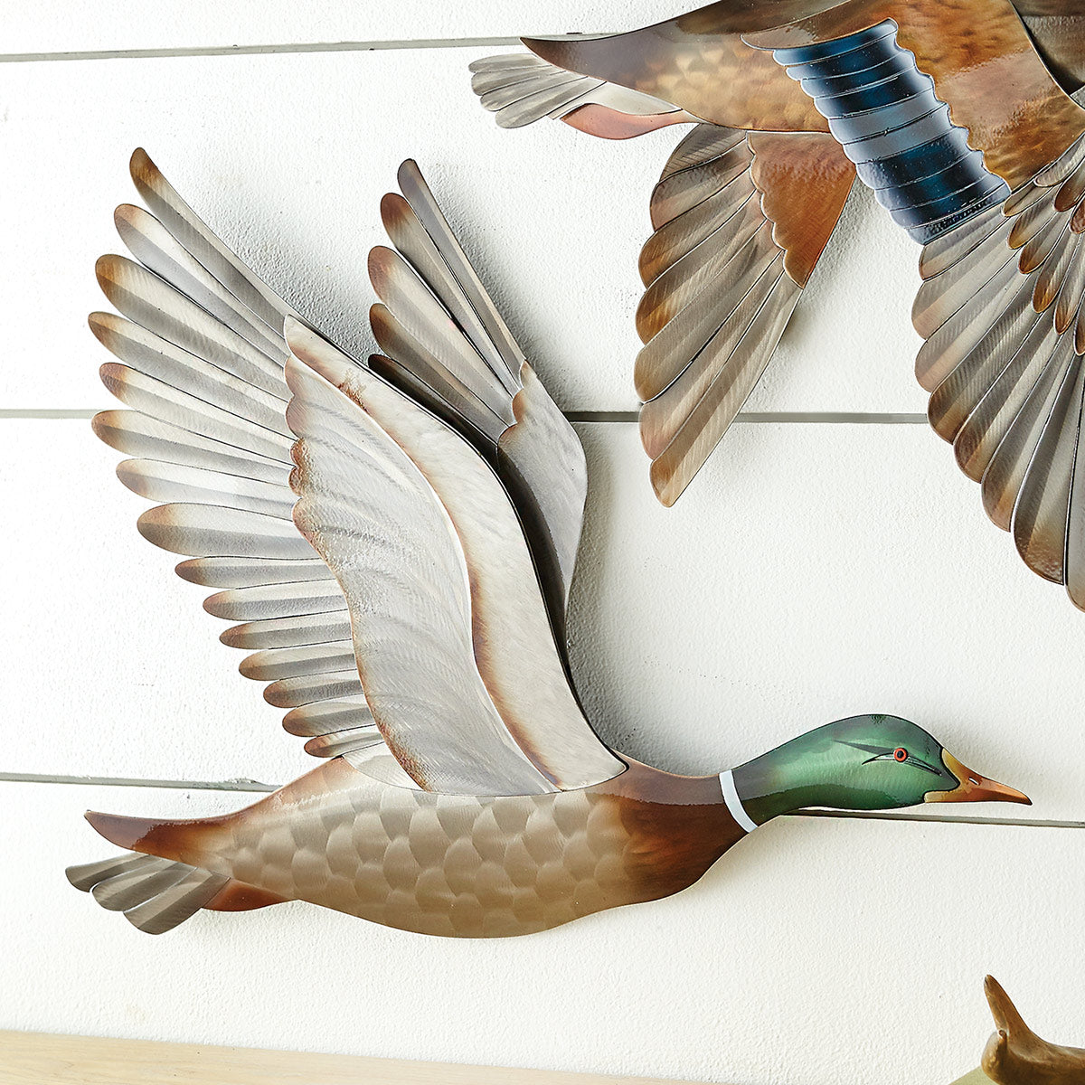 Majestic Mallard Metal Wall Art - Wings Up