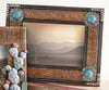 Turquoise Stone Tooled Leather Photo Frame - OUT OF STOCK UNTIL 07/04/2026