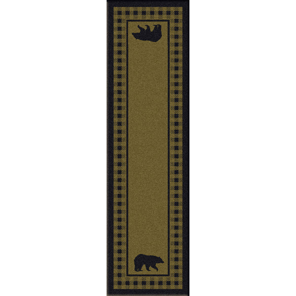 Bear Refuge Sage Rug - 2 x 8