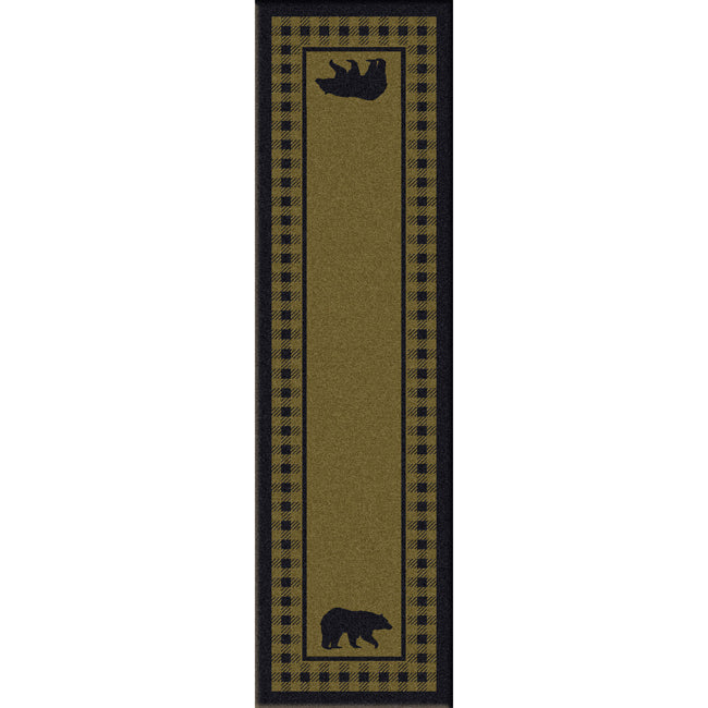 Bear Refuge Sage Rug - 2 x 8
