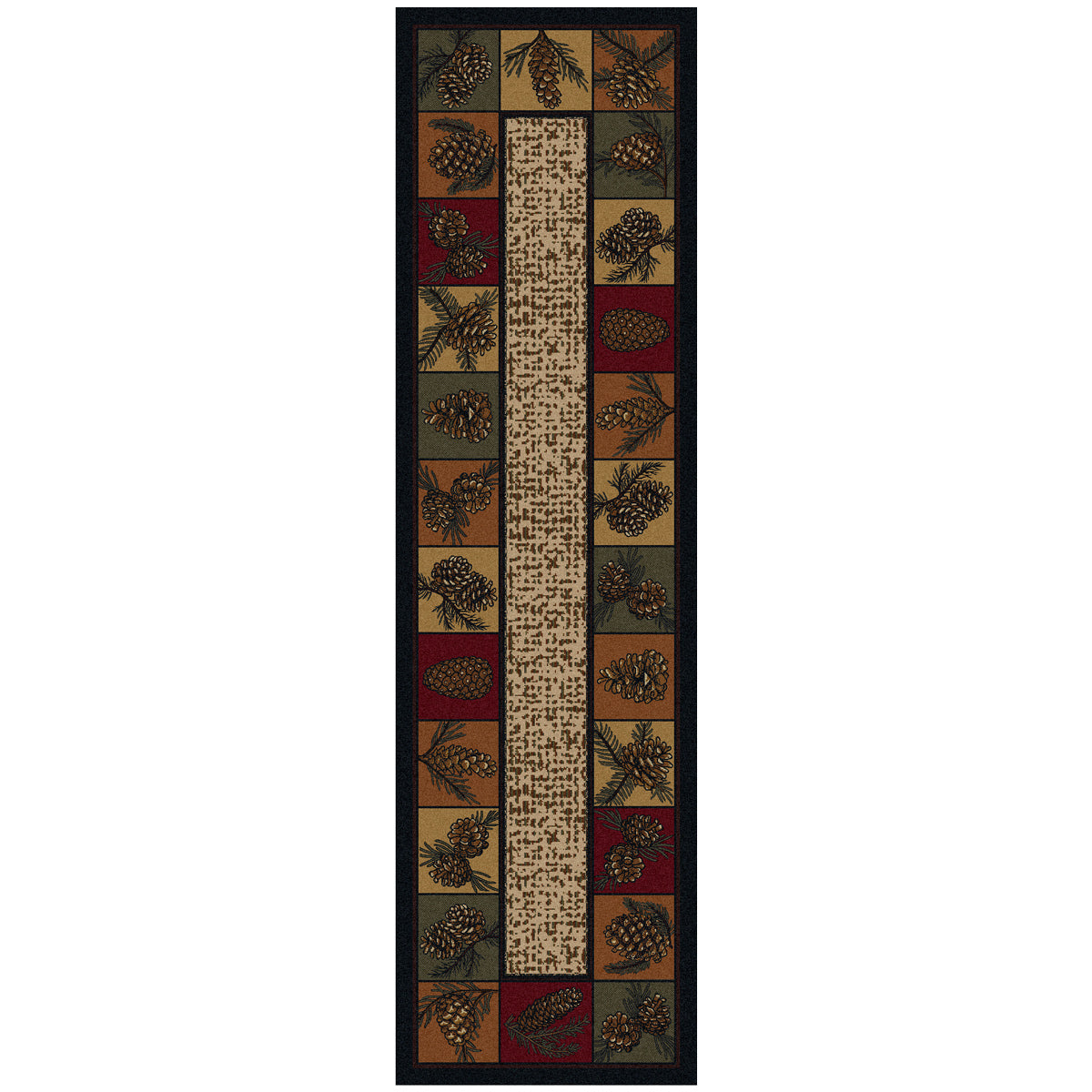 Pinecone Panels Rug - 2 x 8