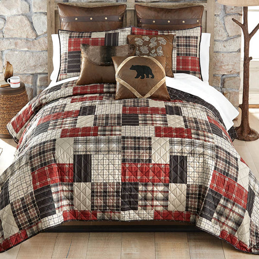 Dakota Plaid Quilt Bed Set - King/Cal King - OVERSTOCK