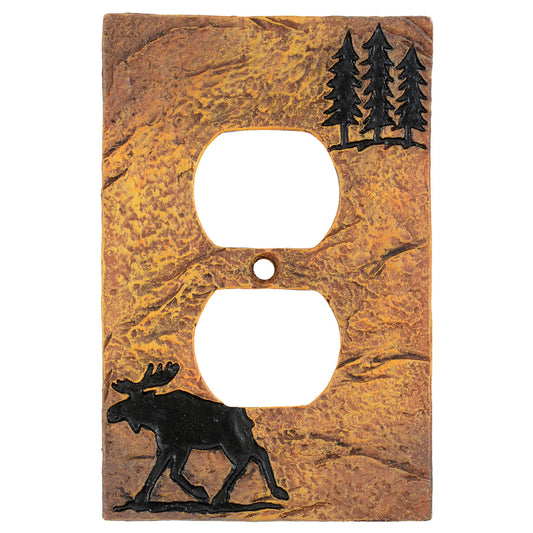 Moose Forest Stone Outlet Cover - SALE