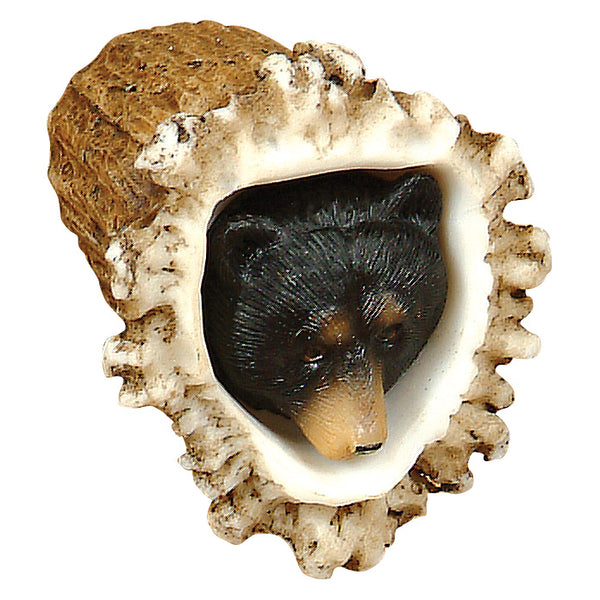 Deer Burr with Black Bear Knob - Set of 2 - OUT OF STOCK UNTIL 07/08/2026