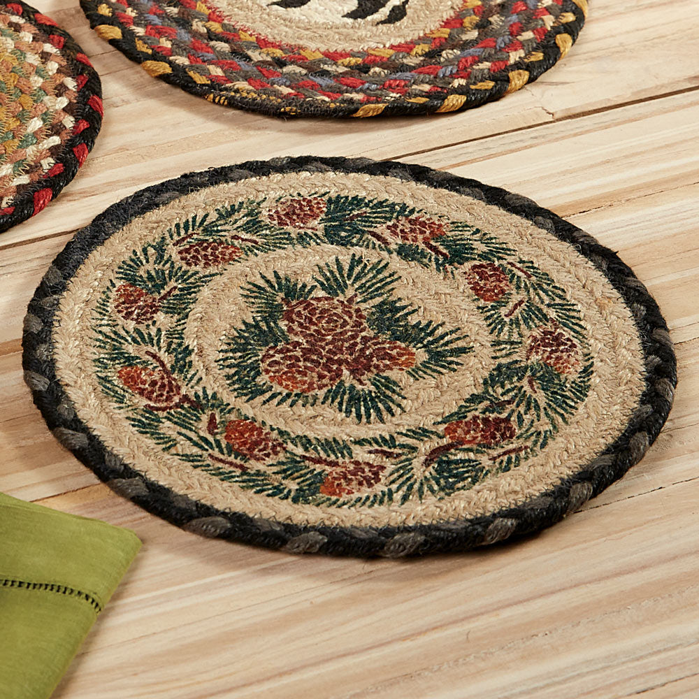 Pine Bough Jute Trivet - Set of 4