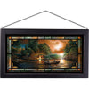 Canoeing at Sunset Stained Glass Art