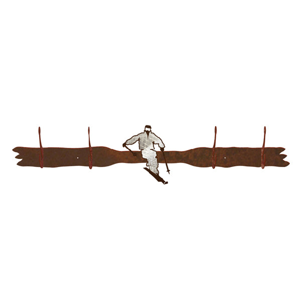 Skier 4 Hook Coat Rack