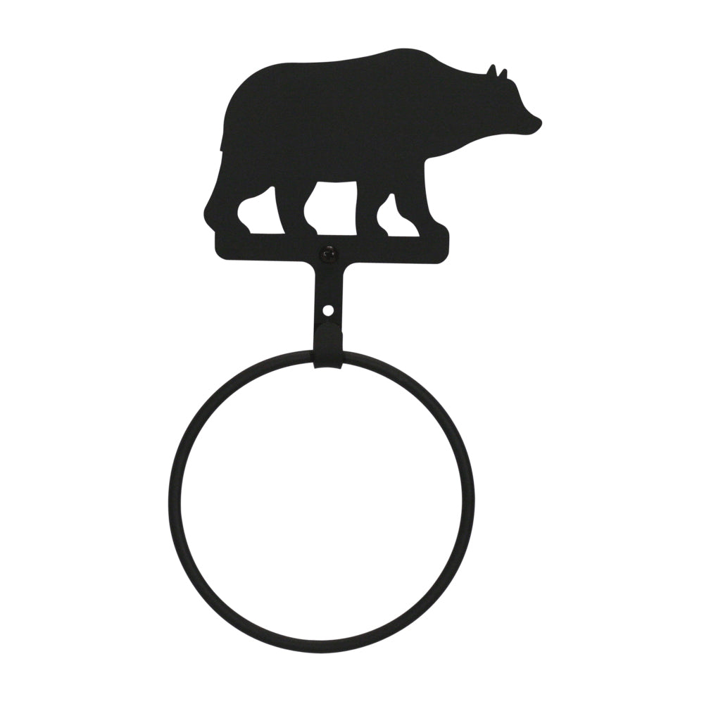 Wrought Iron Bear Towel Ring