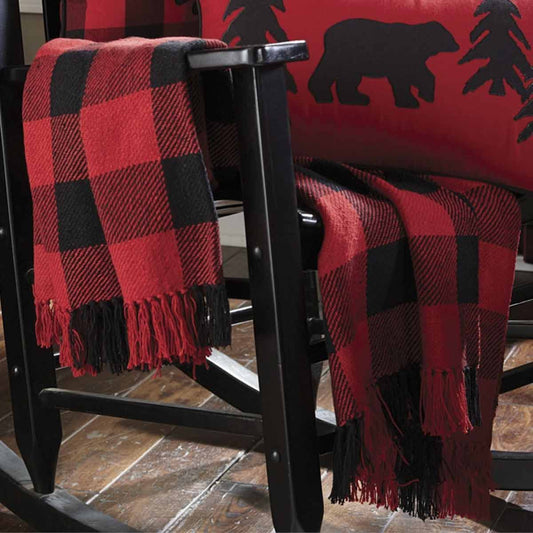 Red Buffalo Check Throw