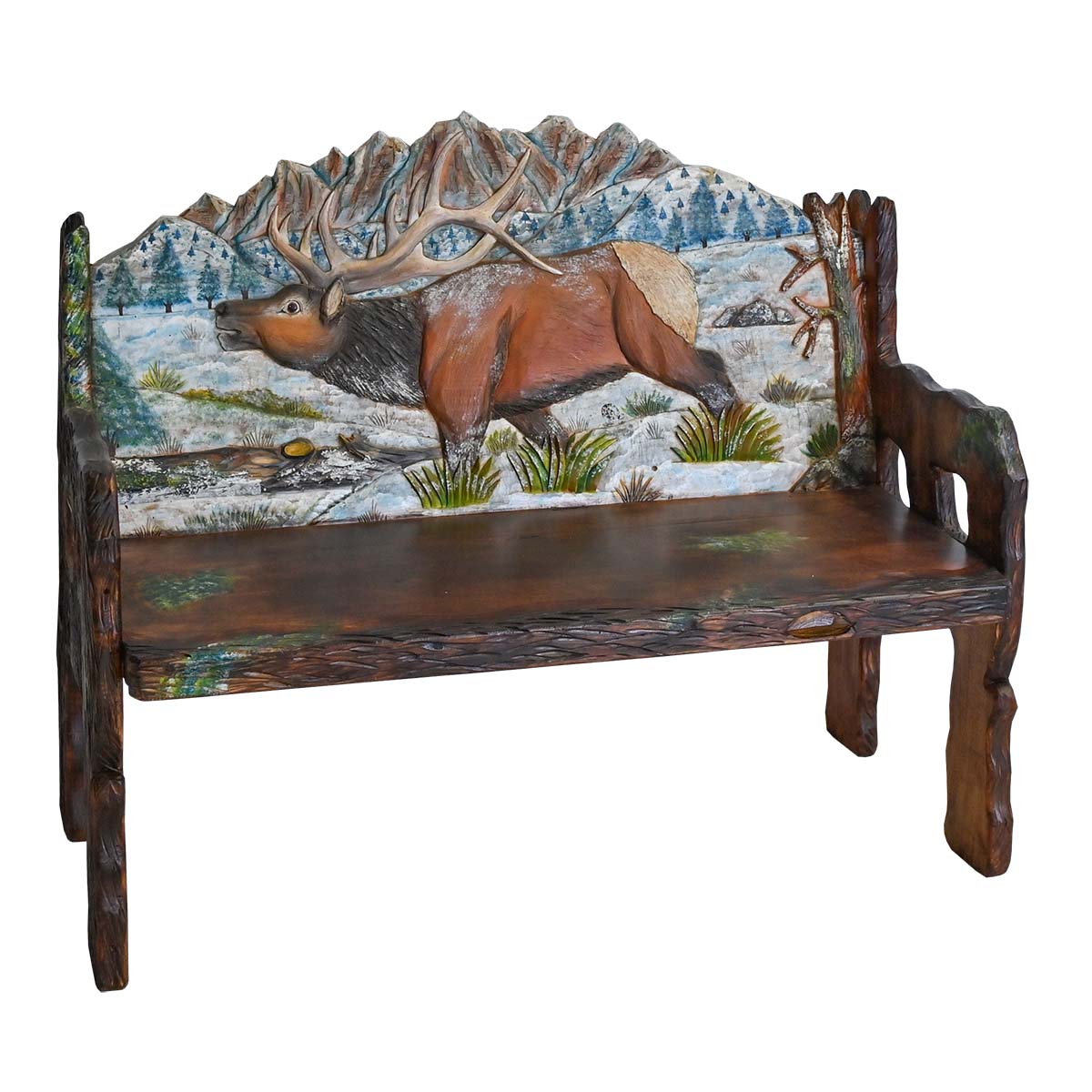 Majestic Elk Bench
