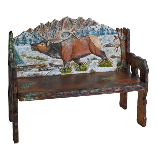 Majestic Elk Bench