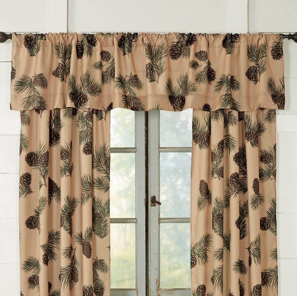 Pinecone Ridge Lined Valance
