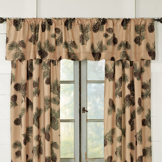 Pinecone Ridge Lined Valance