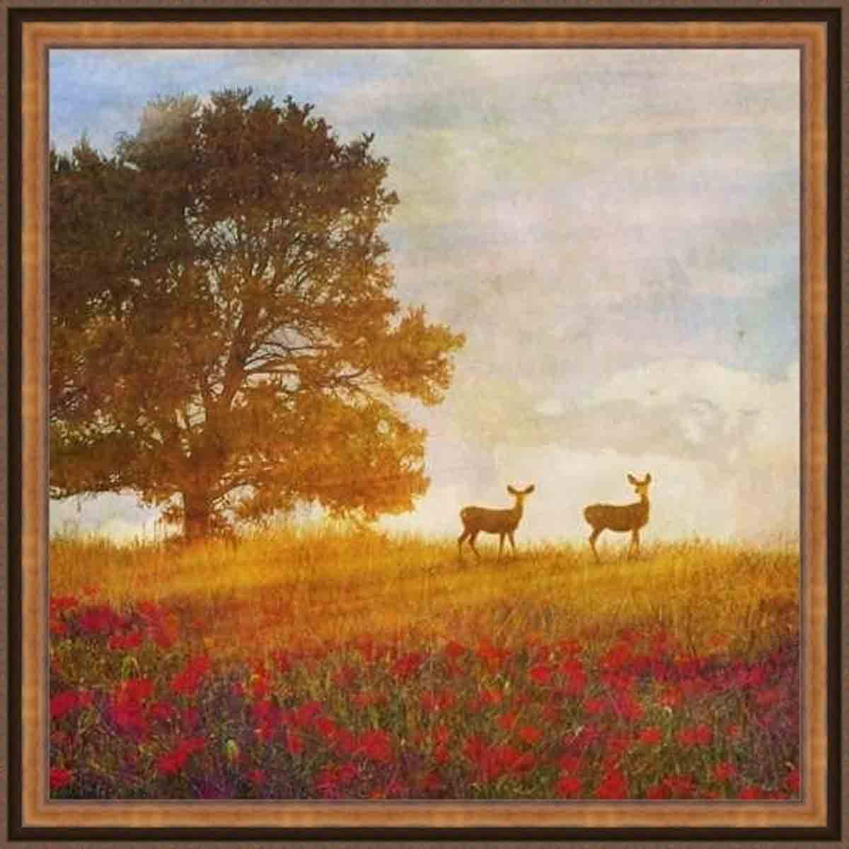 Floral Deer I Wall Art