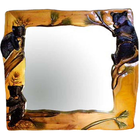 Pine Branch Bears Wall Mirror - OUT OF STOCK UNTIL 06/23/2026
