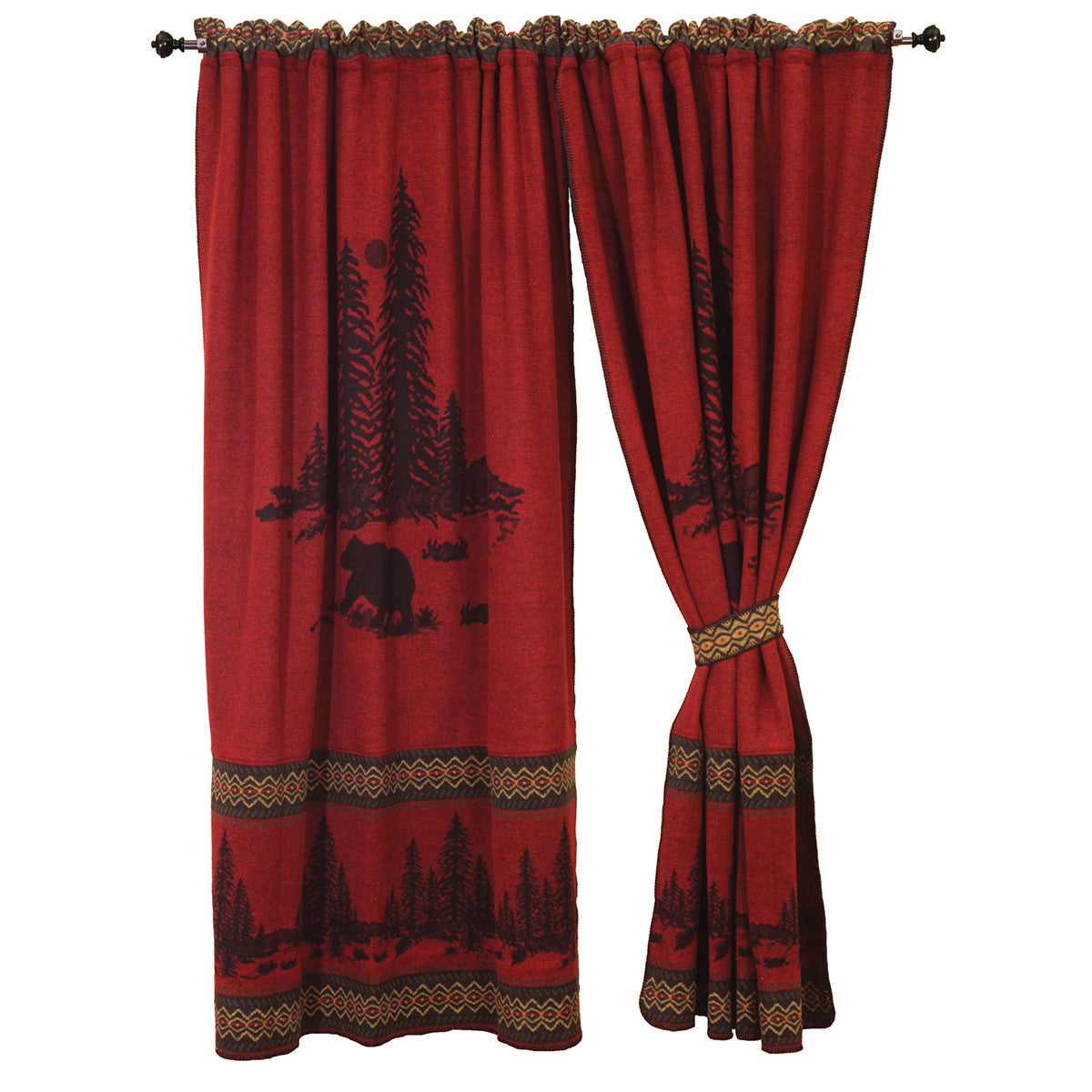 Wooded River Bear 5 Drape Set