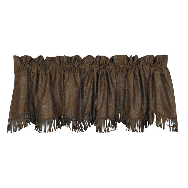 Faux Tooled Leather Valance - OUT OF STOCK UNTIL 09/22/2026