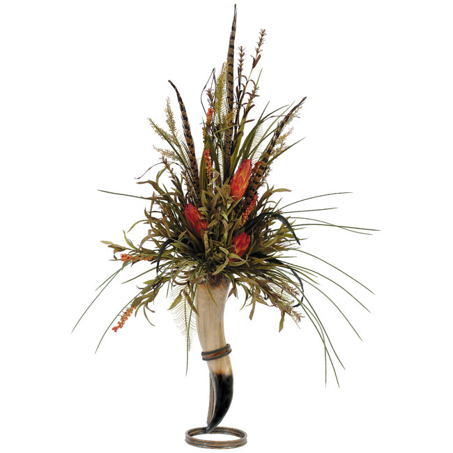 Horn Standing Floral Arrangement