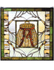 Pack Basket Stained Glass Window - 24 Inch