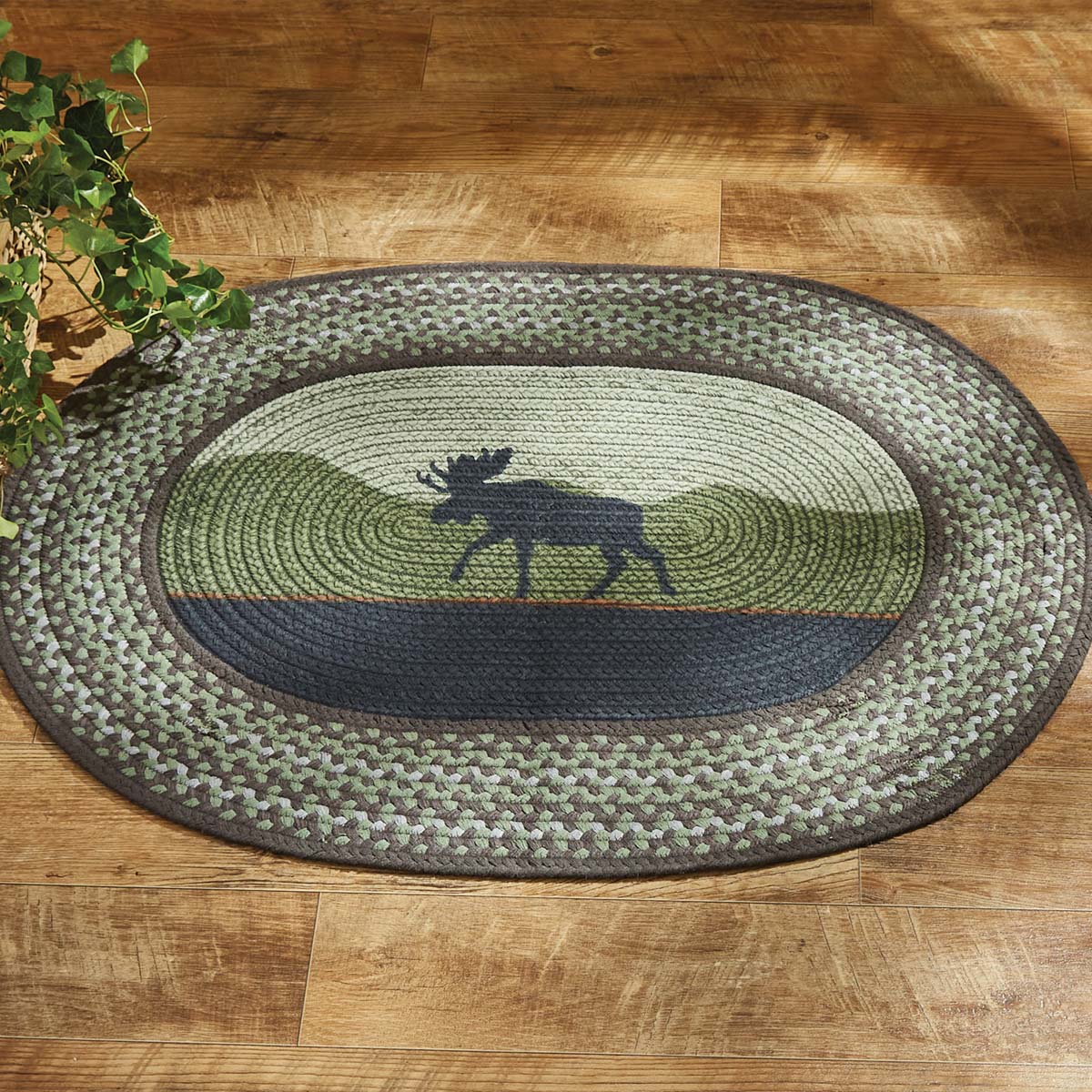 Real Moose Rug Braided Moose Rug | Black Forest Decor