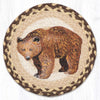 Wise Grizzly Bear Round Trivets - Set of 3