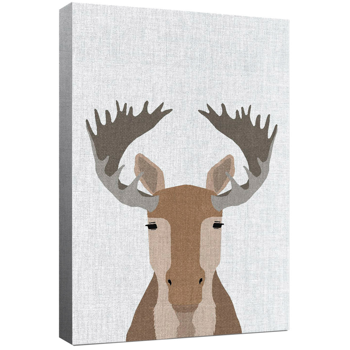 Minimalist Moose Canvas Art