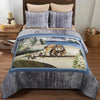 Lake Bears Quilt Bed Set - King