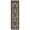 Tribal Rain Turquoise Rug - 2 x 8