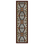 Tribal Rain Turquoise Rug - 2 x 8