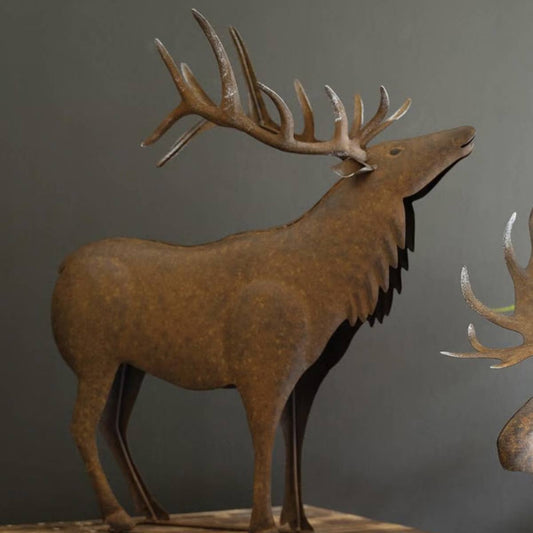Highland Elk Metal Sculpture