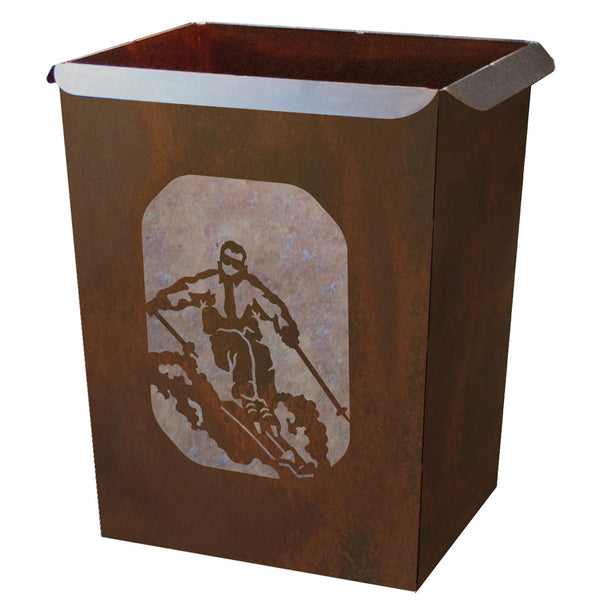 Skier Waste Basket