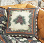 Woodland Pinecones Accent Pillow