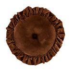 Copper Luxe Velvet Ruffled Round Pillow - OUT OF STOCK UNTIL 09/01/2026
